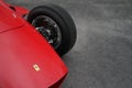 Classic racing Ferrari on the racing track