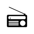 Classic radio device melody sound music silhouette style icon