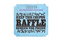 Classic raffle ticket Royalty Free Stock Photo