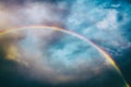 Classic Rainbow Vintage Sky Background