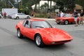 hot Classic rare Italian sports car driving on road