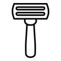 Classic razor icon, outline style