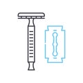 classic razor line icon, outline symbol, vector illustration, concept sign