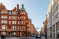 Classic red brick building in Mayfair