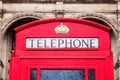 Classic red British telephone box in London Royalty Free Stock Photo