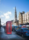 Classic red cabin in Edinburgh Royalty Free Stock Photo