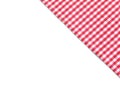 Classic red checkered tablecloth isolated on white Royalty Free Stock Photo