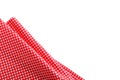 Classic red checkered tablecloth, top view Royalty Free Stock Photo