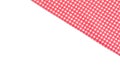 Classic red checkered tablecloth on white, top view Royalty Free Stock Photo