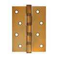 Classic red-colored mortise door hinge, removable with eight self-tapping screws