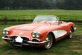 Classic red corvette car Royalty Free Stock Photo