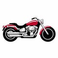 Classic Red Cruiser Motorcycle Vector Illustration Royalty Free Stock Photo