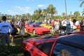 Classic red Ferrari F355 sports cars at event Royalty Free Stock Photo