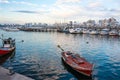 Classic Red Fishing boat in Punta del Este harbor, Uruguay Royalty Free Stock Photo