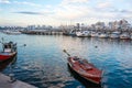 Classic Red Fishing boat in Punta del Este harbor, Uruguay