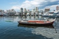 Classic Red Fishing boat in Punta del Este harbor, Uruguay