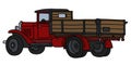 The classic red lorry truck Royalty Free Stock Photo