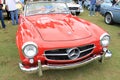 Classic red merc sports car