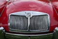 Classic red MG automobile close up Royalty Free Stock Photo