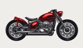 Classic red motorcycle concept Royalty Free Stock Photo