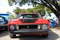 Classic red muscle car Royalty Free Stock Photo