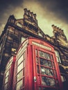 Classic Red Phonebox In Edinburgh Royalty Free Stock Photo