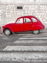 Classic red retro car Royalty Free Stock Photo