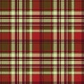 Classic red tartan diagonal seamless fabric texture Royalty Free Stock Photo