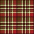 Classic red tartan diagonal seamless fabric texture