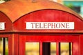 Classic red telephone booth Royalty Free Stock Photo