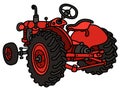 Classic red tractor Royalty Free Stock Photo