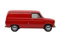 Classic red van vehicle isolated on transparent background Royalty Free Stock Photo