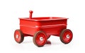 Classic Red Wagon Toy Alone on White Background -Generative Ai Royalty Free Stock Photo