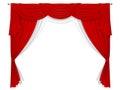 Classic red and white curtain