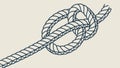 Classic Reef Knot Illustration Essential for Outdoor Activities, vector design Generative AI Royalty Free Stock Photo