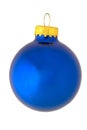 Classic reflective blue christmas ornament Royalty Free Stock Photo