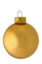 Classic reflective golden christmas ornament Royalty Free Stock Photo