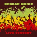 Classic reggae color music background.