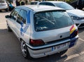 Classic Renault Clio Williams first generation rally car from the back Royalty Free Stock Photo