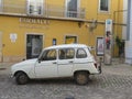 Classic Renault on Cobbled Street in Silves