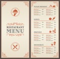 Classic Restaurant Menu Template