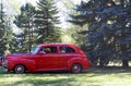 Classic Restored Antique Red Roadster Royalty Free Stock Photo