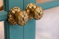 Classic retro brass door knob vintage decoration retro interior Royalty Free Stock Photo