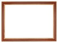 Classic retro brown wooden picture frame Royalty Free Stock Photo