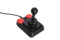 Classic Retro Joystick Competition Pro from the Eighties on white. It was very popular with Commodore Amiga and C64 Gaming