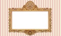 Classic Retro Old Gold Photo or Painting Frame in Various Isolated Background 69 50