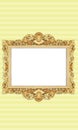 Classic Retro Old Gold Photo or Painting Frame in Various Isolated Background 74 Royalty Free Stock Photo