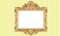 Classic Retro Old Gold Photo or Painting Frame in Various Isolated Background 76 Royalty Free Stock Photo