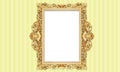 Classic Retro Old Gold Photo or Painting Frame in Various Isolated Background 72