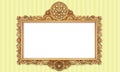 Classic Retro Old Gold Photo or Painting Frame in Various Isolated Background 78